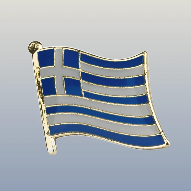 Achetez le Pin's Drapeau - Grèce pour afficher votre passion pour la culture grecque. Idéal pour les collectionneurs ou comme souvenir !